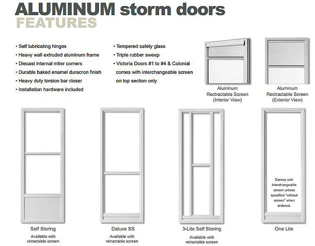 Aluminum Storm Doors Vinyl Professionals Windows And Doors