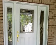 Front door with two sidelights