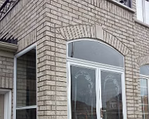 porch with arch and panel Porch with arch.Double door