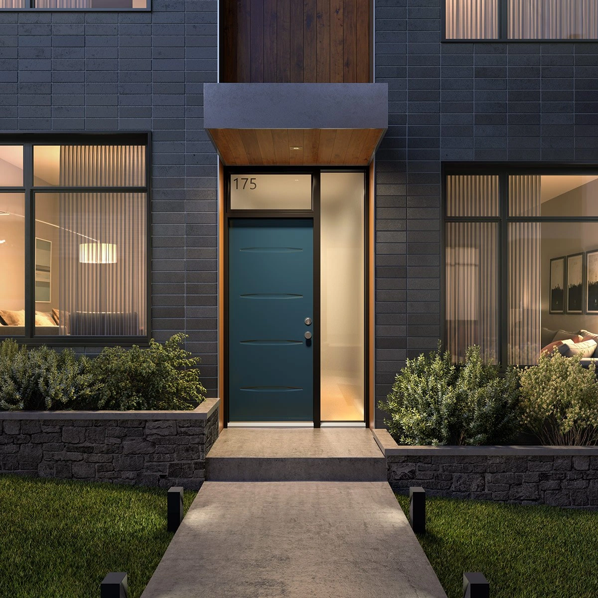 Contemporary entry door